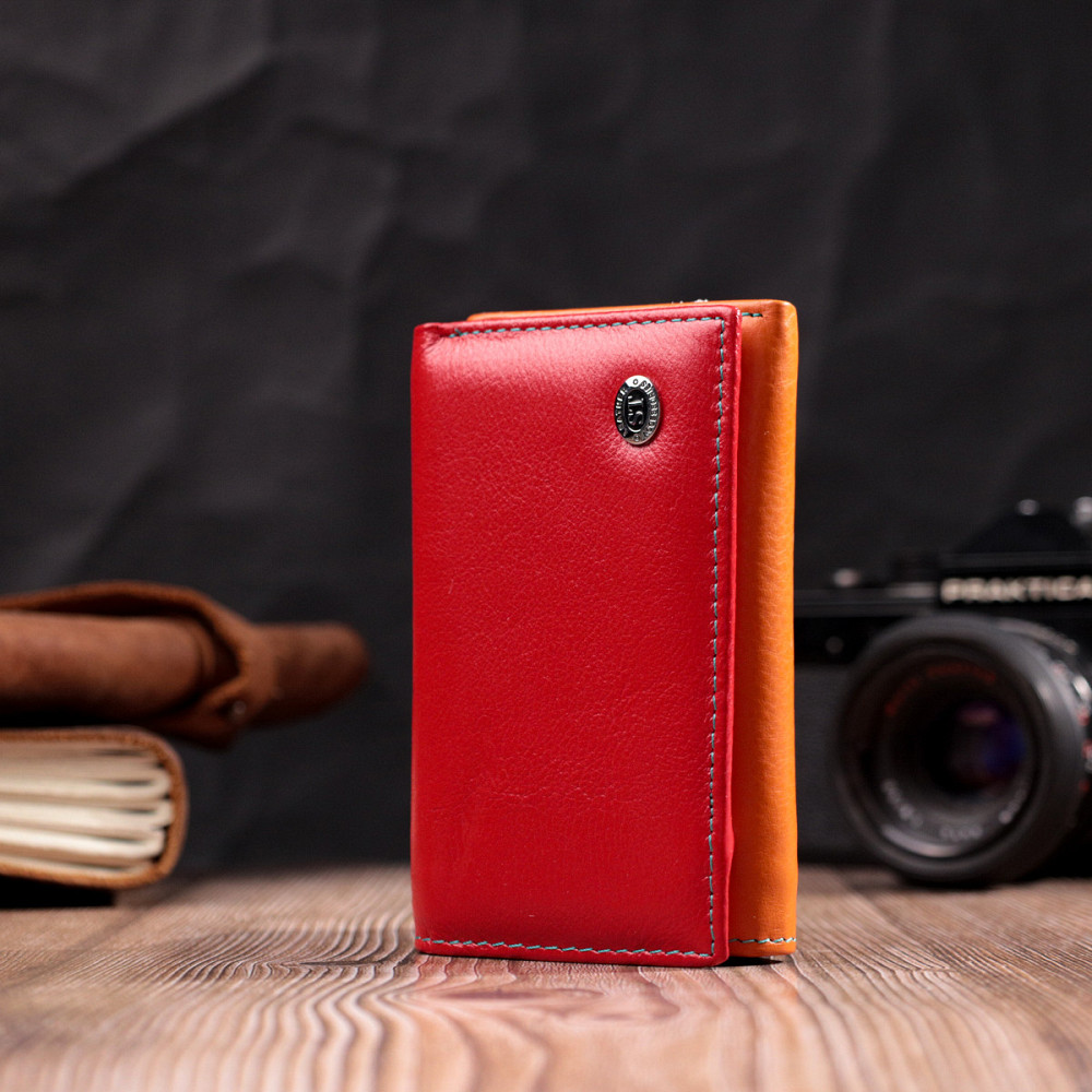 Стильний жіночий гаманець із якісної натуральної шкіри ST Leather 19460 Різнокольоровий Київ - фото 6