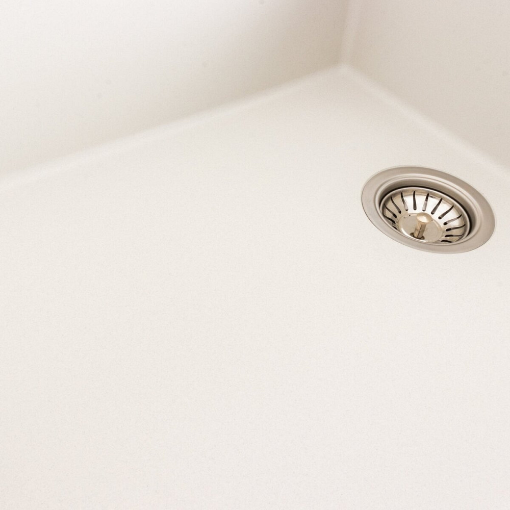 Гранітна мийка для кухні Platinum 8650 DIAMOND матова (білосніжна) Коломыя - изображение 6