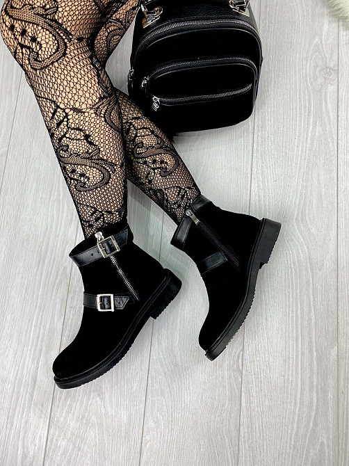 Без бренда Черевики жіночі D and V 2032 чорні (зима, замша натуральна) (2263) 36 Коломыя - изображение 5