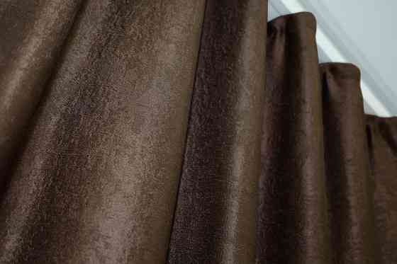 Комплект готовых штор VR-Textil Лен Парма № 1252ш Коричневый 150х270 см 2 шт (33-0090) Киев
