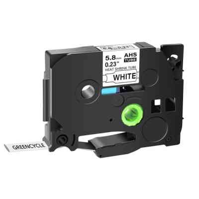 Лента для принтера этикеток UKRMARK трубка термоусадочная совместима с HSe-211, 5,8мм х 1,5м, black on white (900381) Винница