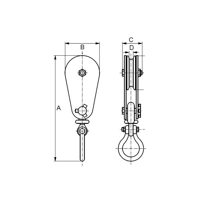 Блок однороликовый со скобой (усиленный) 2 т Одесса - изображение 2