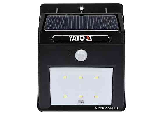 Світильник вуличний, сонячний, акумулятор.-3,В, 900мАг з датчиком руху-3м YATO; світл. P=120lm [12] Одесса