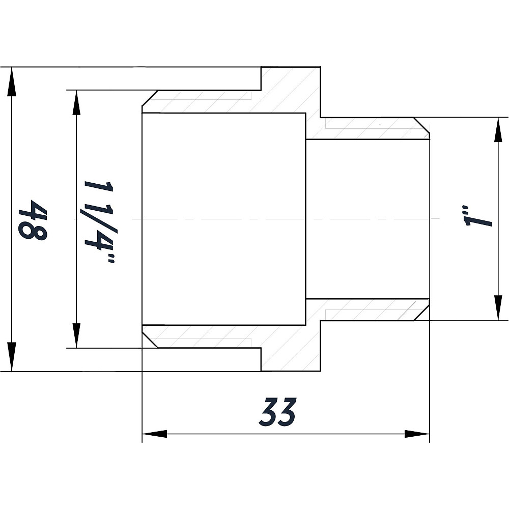 Ніпель редукційний 1 1/4″х1″ЗЗ нікельований NN652S OPTIMUM Тернопіль - фото 3