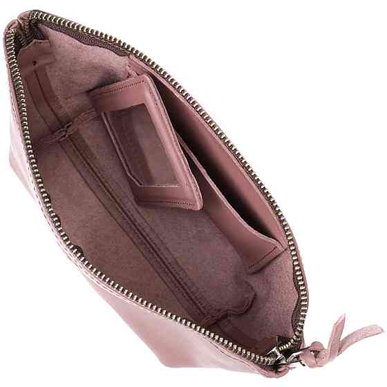 Очаровательная женская кожаная косметичка GRANDE PELLE 16793 Пудровый Киев