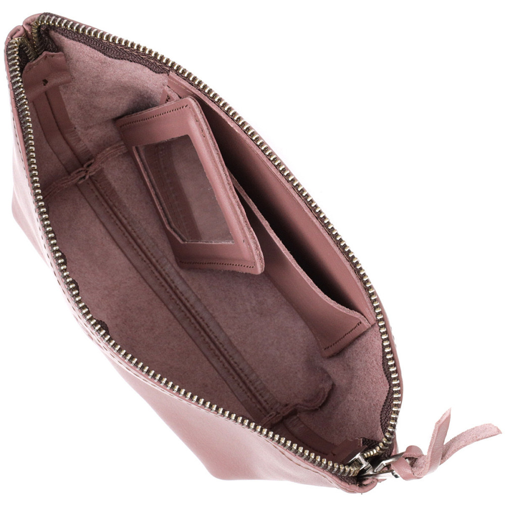 Очаровательная женская кожаная косметичка GRANDE PELLE 16793 Пудровый Киев - изображение 6