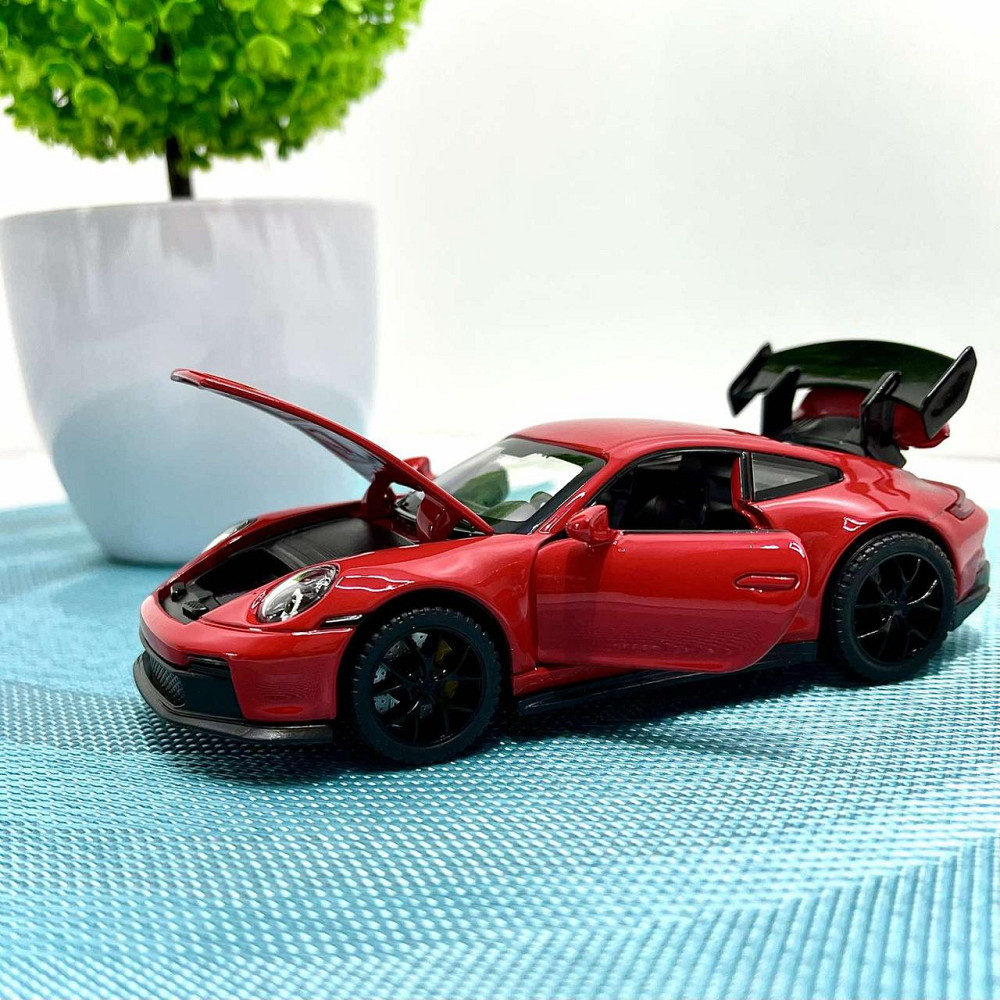 Машинка металева АвтоЕксперт Porsche 911 1:32 світло/звук 15см Червона (14772) Чернігів - фото 8