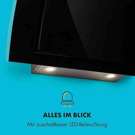 Вытяжка Sabia 90 90см 600м³/ч Светодиоды 3 уровня мощности черный черный (Германия, читать описание) Ровно