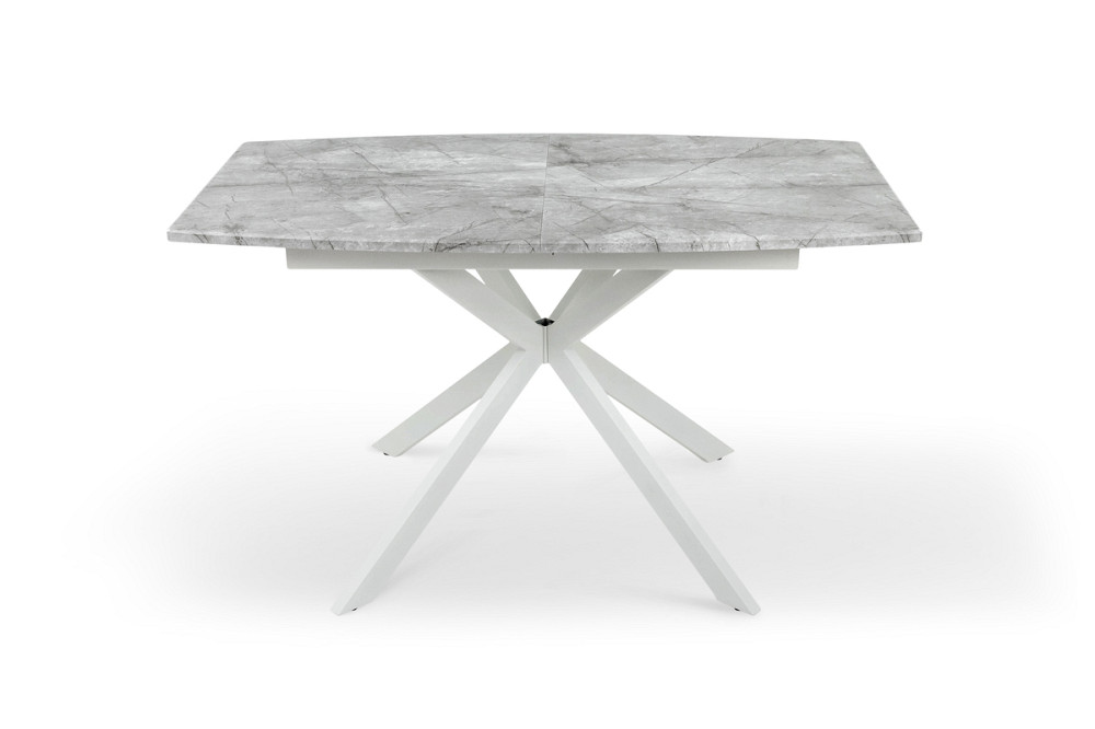 Стіл Річард 140(+40)*85 білий метал/базальт Київ - фото 3