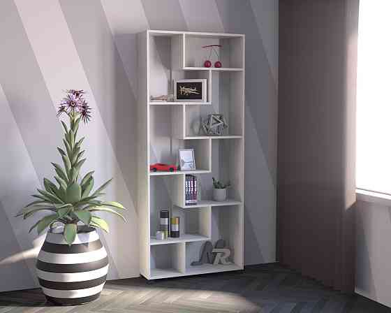 Стеллаж ОС-4, Дуб Крафт Білий, 800/250/1900 Львов