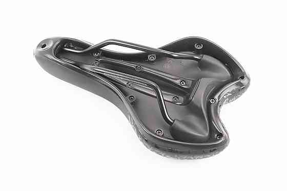 Сидіння MTB 270x160мм, чорно-біло-зелене "GEL" Київ