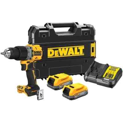 Шуруповерт DeWALT XR Li-Ion PowerStack 90 Нм, 18V 2x1.7Ah, кейс TSTAK (DCD805E2T) Винница