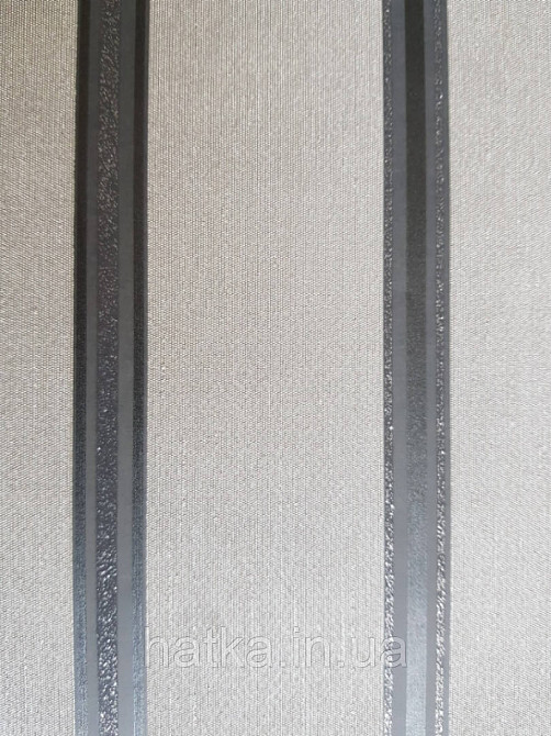 Шпалери вінілові на флізелін метрові Marburg Kingdom 31524 сірі смуги чорні темно сірі Київ - фото 2