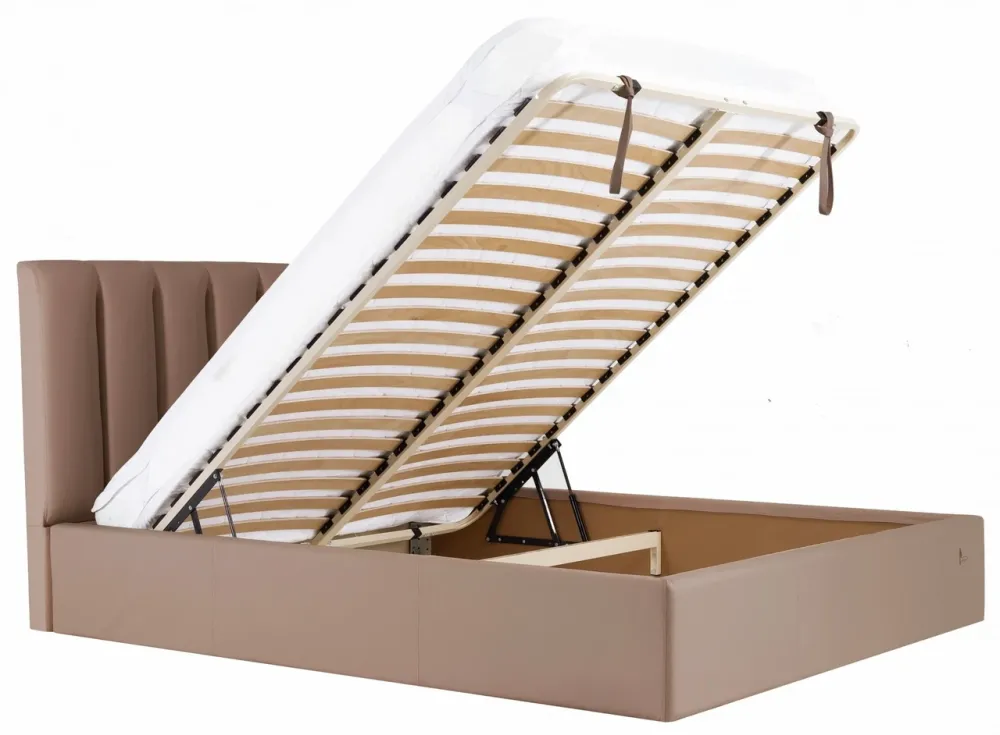 Кровать Sanam Comfort 140 х 190 см Fly 2213 С подъемным механизмом и нишей для белья Светло-коричневый Киев - изображение 7
