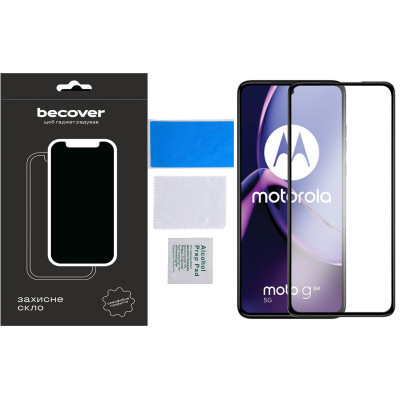 Стекло защитное BeCover Motorola Moto G84 Black (710108) Винница - изображение 4