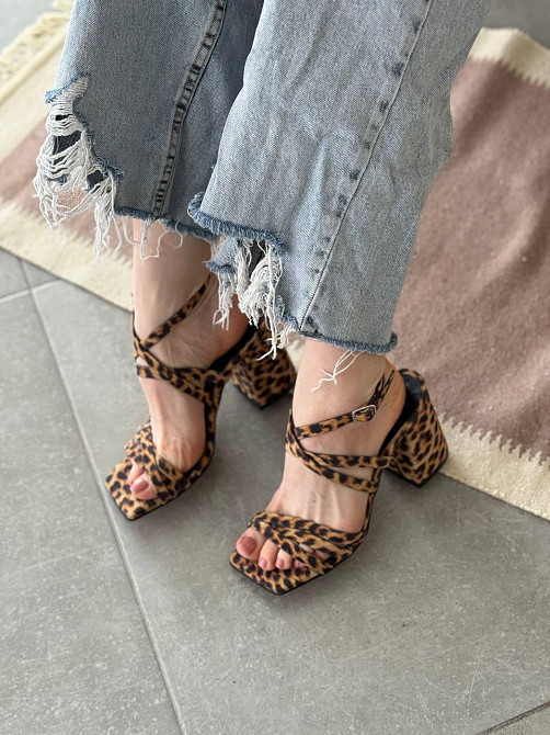 Roberto Netti Стильні босоніжки жіночі леопардові літні шкіряні Roberto netti 2754/8/1 з квадра Коломия - фото 5