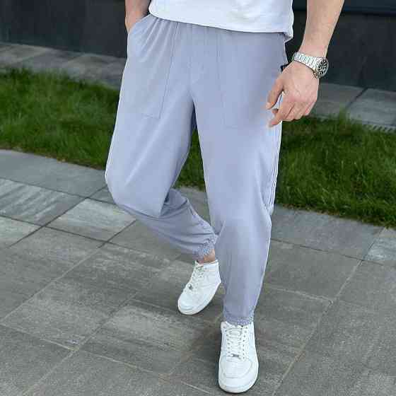 Чоловічі легкі джогери із софту сірі Pobedov Weekend Київ