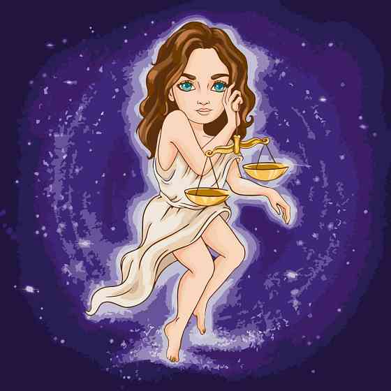 Картина за номерами "Знаки зодіаку. Терези" ©VIKTORIA.GRO.ART 10107-AC 40х40 см Вінниця