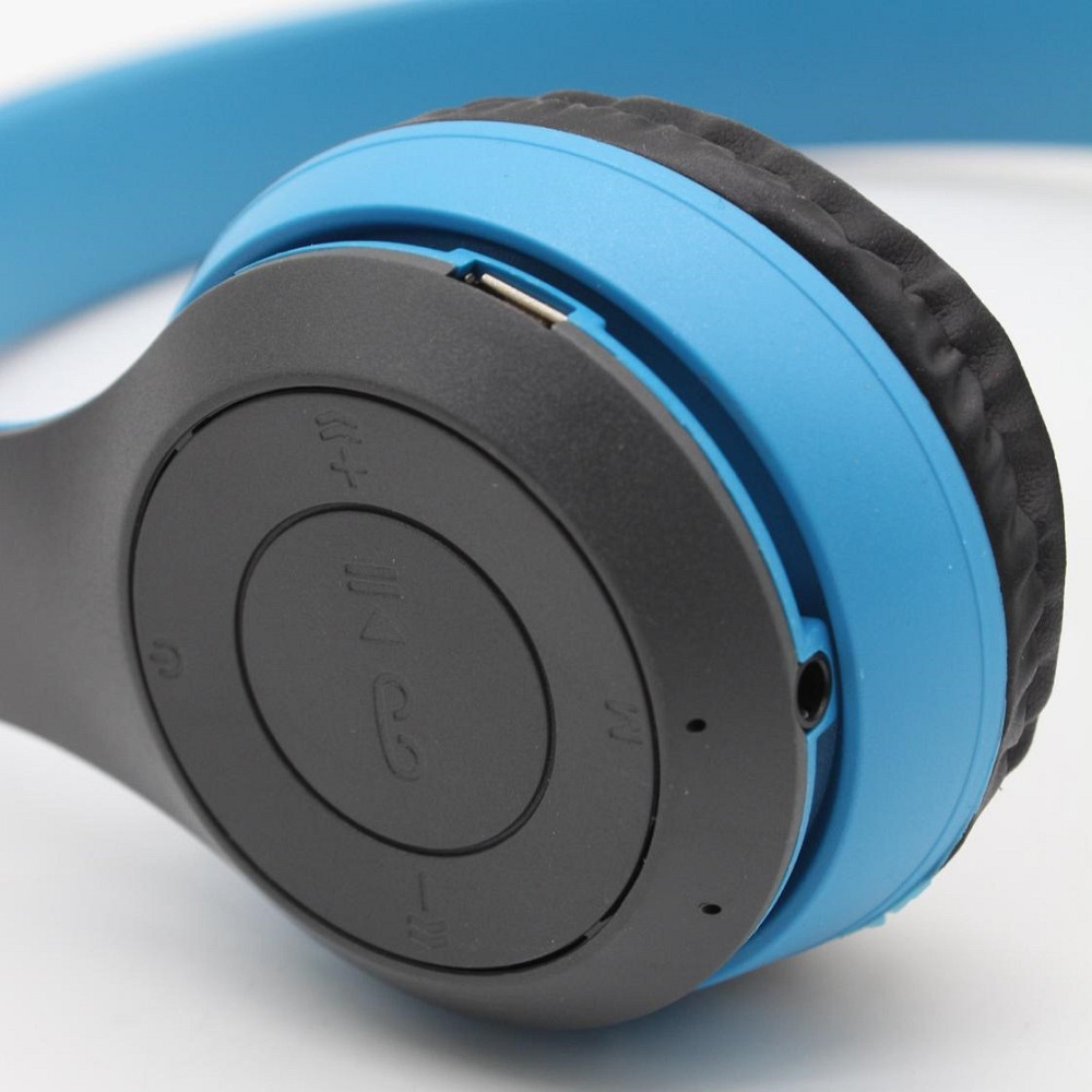 Бездротові Bluetooth-навушники з мікрофоном і Mp3 плеєром, P47, Синій/Стереогарнітура/Накладні навушники блютуз Київ - фото 9