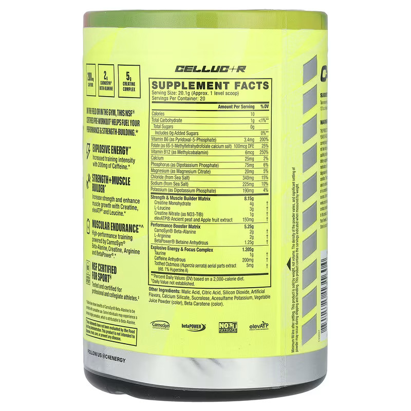 Передтренувальний комплекс Cellucor C4 Sport Strength Pre-Workout 402 g (Watermelon) Луцьк - фото 2