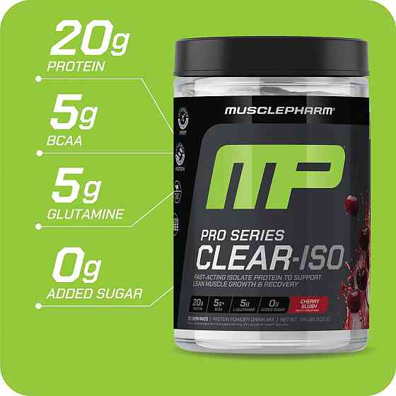 Протеин Muscle Pharm Pro Series Clear-ISO, Protein Powder Drink Mix 520g (Sour Peach Rings) Луцк