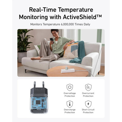 Зарядное устройство Anker PowerPort 511 Nano IV 30W USB-C White (A2337G21) Винница - изображение 4