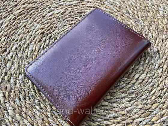 Кожаная обложка для авто документов коричневого цвета ST Leather Киев