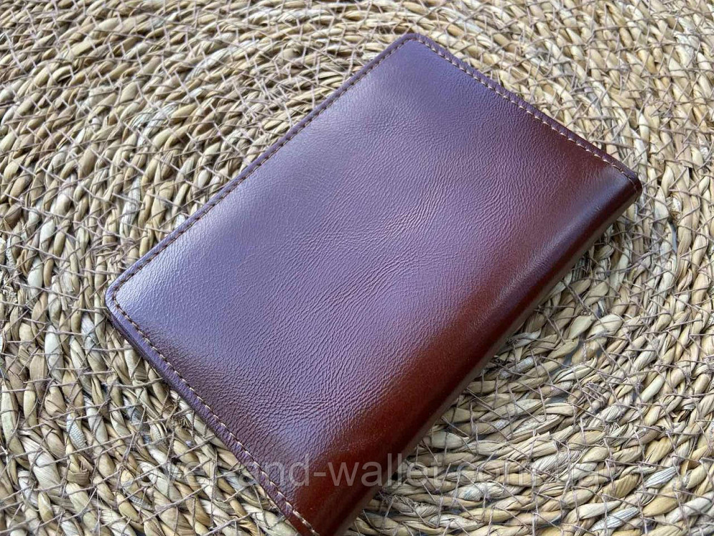 Кожаная обложка для авто документов коричневого цвета ST Leather Киев - изображение 3