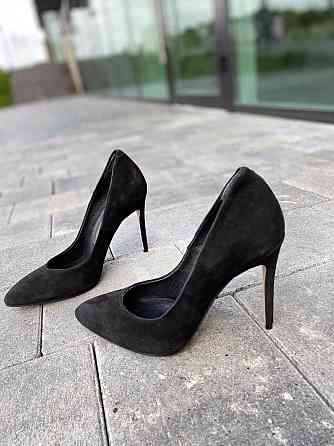 Туфлі жіночі M-LUX чорні замша натуральна каблук 10см 36р 37р (91020) Коломыя