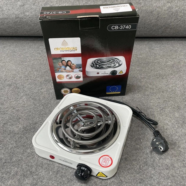 Міні електроплита Crownberg CB-3740, Плита для любителів готувати, Настільна потужна плита MQ-66 Івано-Франківськ - фото 5