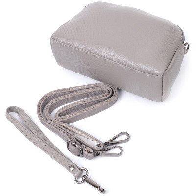 Сумка Vintage З натуральної шкіри Сіра (22801) Вінниця - фото 11