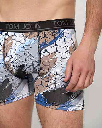 Труси-шорти чоловічі однотонні Сіро-коричневі — Tom John 2200-28 Київ