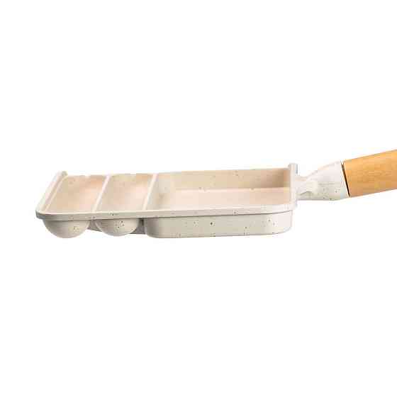 Сковорода прямокутна на 3 секції з антипригарним покриттям бежева HP39572W Київ