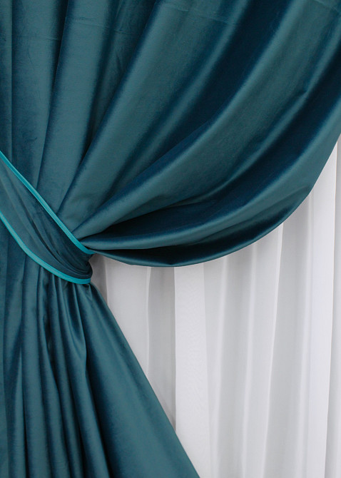 Комплект штор на люверсах VR-Textil Бархат № 1662ш Мурена 150х280 см 2 шт (37-0223) Киев - изображение 5