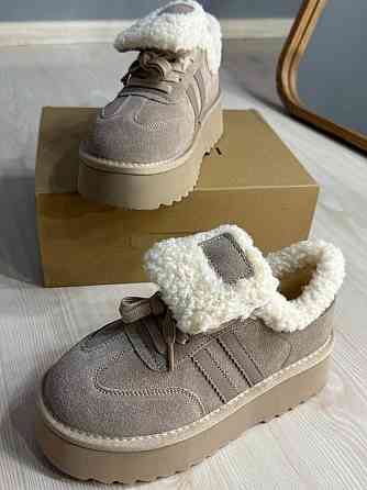 Ботинки женские Hengji 009-3 угги замшевые на меху бежевые, 41, 25,5 см Киев