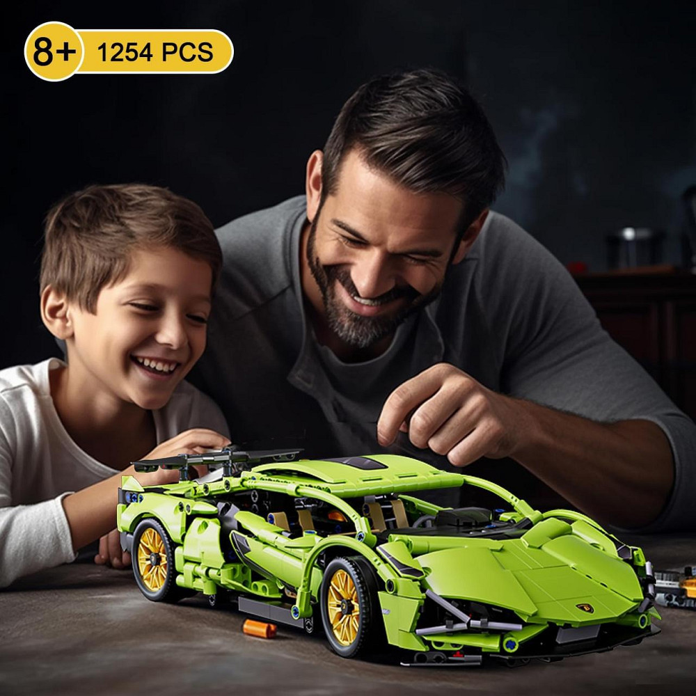Конструктор Technik Lamborghini Sián Green FKP 37, 1280 деталей сумісний з lego-лого Київ - фото 5