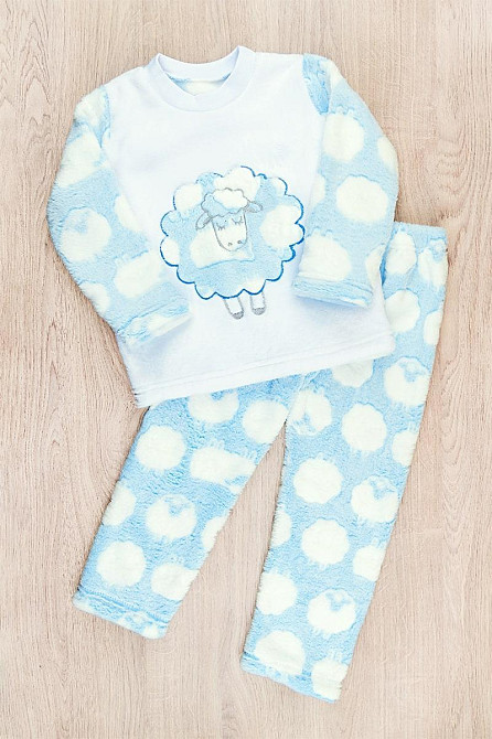 Піжама дитяча "Баранчик", блакитна топ 116 Крохатушка одяг Київ - фото 1