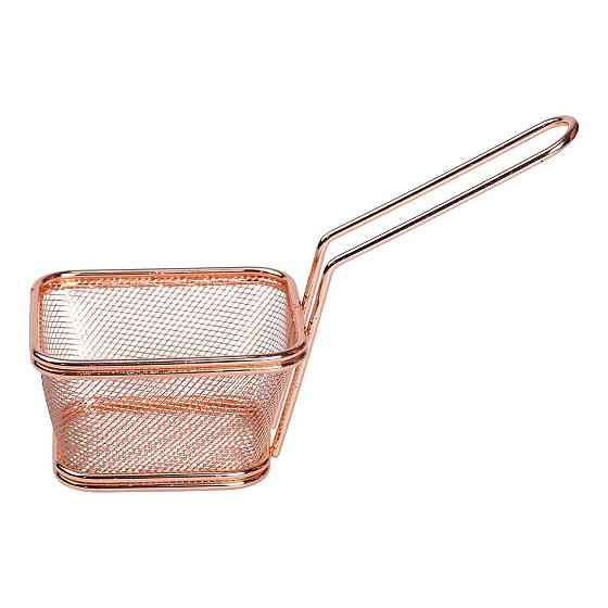 Zhongjing Корзина сервировочная для подачи картофеля фри и снеков 10.5×9×5.5 см Розовое золото Киев