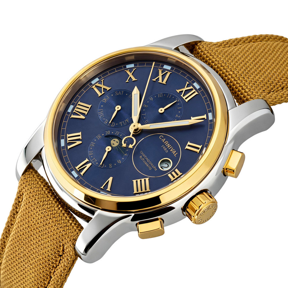 Годинник чоловічий механічний Carnival London Sahara Gold (2 ремінці) Вінниця - фото 2