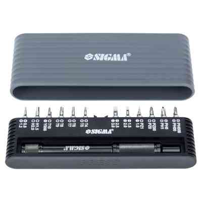 Отвертка Sigma c битами 1/4" 24шт CrV для мобильных телефонов (пласт кейс) (4003251) Винница