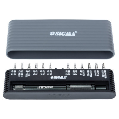 Викрутка Sigma з бітами 1/4 &quot;24шт CrV для мобільних телефонів (пласт кейс) (4003251) Вінниця - фото 1