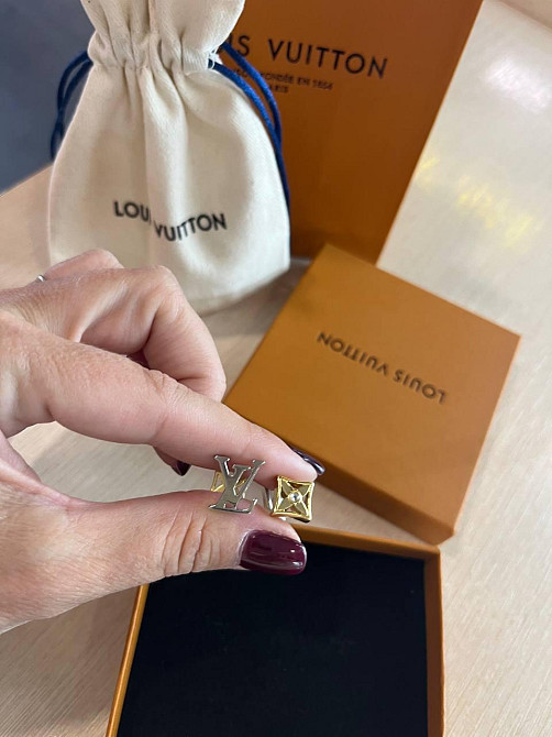 Луї Віттон сережки / Louis Vuitton подвійні сережки Одеса - фото 3