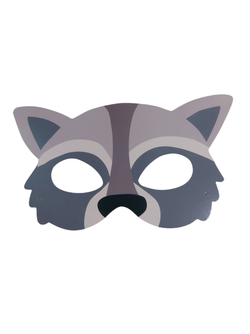 Дитяча маска Єнот картон one size сірий Київ - фото 1