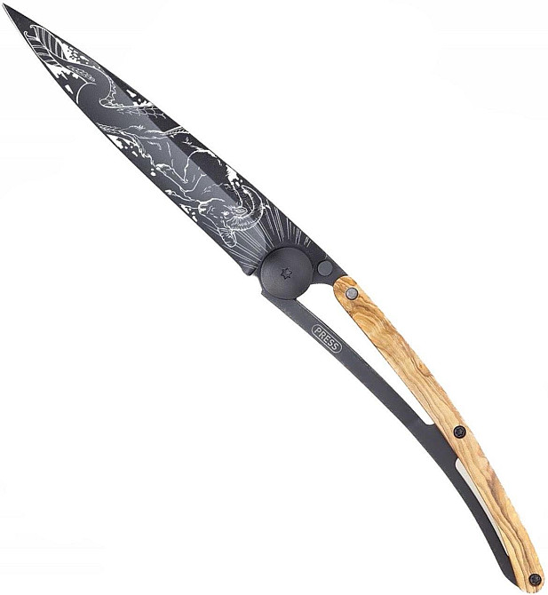 Універсальний Складаний Ніж з лазерним гравіюванням Козеріг Deejo "37 грам" (1GB000179) Нержавіюча сталь Нововолинськ - фото 2