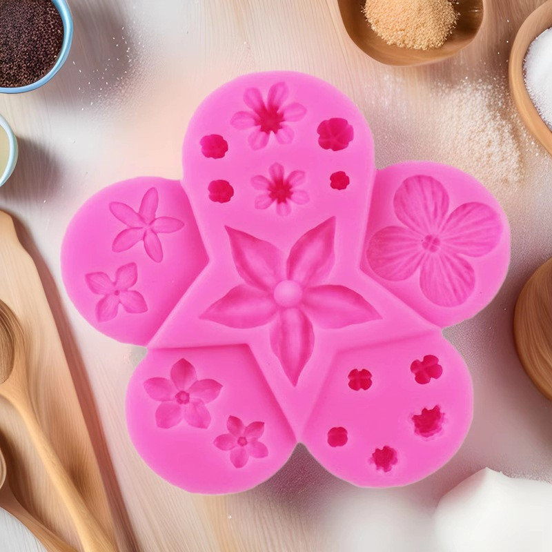 Молд для цветов Цветочки 105 на 105 мм розовый Киев - изображение 6