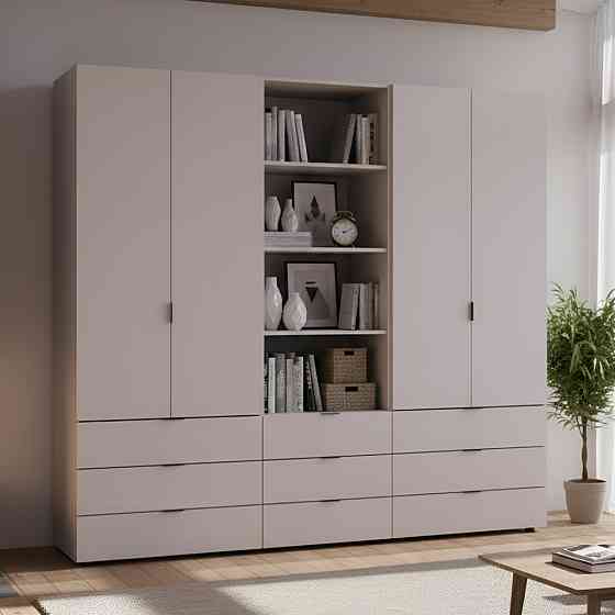 Шафа для одягу Doros Гелар Кашемір 2+2ДСП з пеналом 215х49.5х203.4 (DRS-011918) Львів