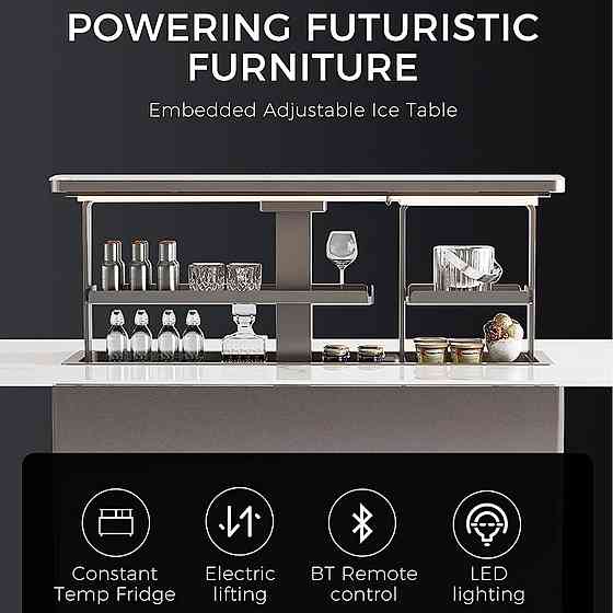 Розумний обідній стіл з вбудованим холодильником Primst CB150 (150 литров, Білий) Київ