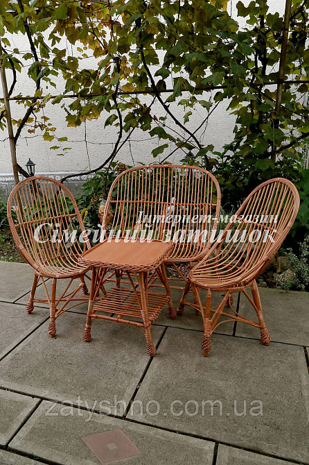 Комплект меблів із лози на вулицю Київ - фото 6