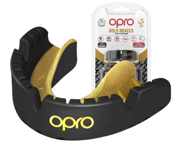 Капа OPRO Gold Braces під брекети доросла (вік 11+) Blackl/Gold (art.102506001) Каменское