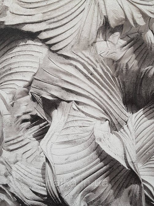 Шпалери вінілові на флізеліні гарячого тиснення DU&KA 1.06х10 вензель основа під штукатурку сірі коричневі Київ - фото 1